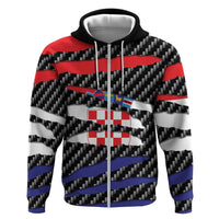 Croatia Beast Zip Hoodie Ripped Flag Graphic - Wonder Print Shop