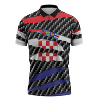 Croatia Beast Zipper Polo Shirt Ripped Flag Graphic - Wonder Print Shop