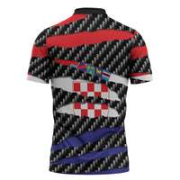 Croatia Beast Zipper Polo Shirt Ripped Flag Graphic - Wonder Print Shop