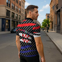 Croatia Beast Zipper Polo Shirt Ripped Flag Graphic - Wonder Print Shop