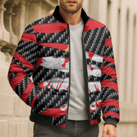 Poland Beast Bomber Puffer Jacket Ripped Flag Graphic - Wonder Print Shop