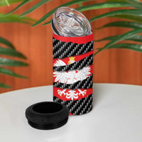 Poland Beast 4 in 1 Can Cooler Tumbler Ripped Flag Graphic - Wonder Print Shop