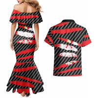 Poland Beast Couples Matching Mermaid Dress and Hawaiian Shirt Ripped Flag Graphic - Wonder Print Shop