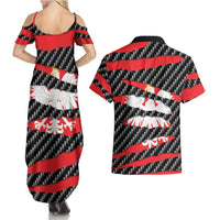 Poland Beast Couples Matching Summer Maxi Dress and Hawaiian Shirt Ripped Flag Graphic - Wonder Print Shop