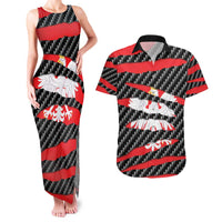 Poland Beast Couples Matching Tank Maxi Dress and Hawaiian Shirt Ripped Flag Graphic - Wonder Print Shop