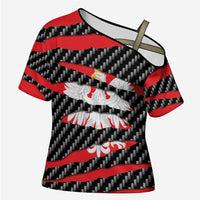 Poland Beast Cross Shoulder Shirt Ripped Flag Graphic - Wonder Print Shop