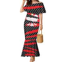 Poland Beast Family Matching Mermaid Dress and Hawaiian Shirt Ripped Flag Graphic - Wonder Print Shop