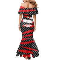 Poland Beast Family Matching Mermaid Dress and Hawaiian Shirt Ripped Flag Graphic - Wonder Print Shop