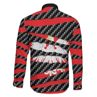 Poland Beast Family Matching Off The Shoulder Long Sleeve Dress and Hawaiian Shirt Ripped Flag Graphic - Wonder Print Shop