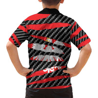 Poland Beast Family Matching Off Shoulder Maxi Dress and Hawaiian Shirt Ripped Flag Graphic - Wonder Print Shop