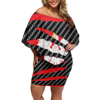 Poland Beast Family Matching Off Shoulder Short Dress and Hawaiian Shirt Ripped Flag Graphic - Wonder Print Shop