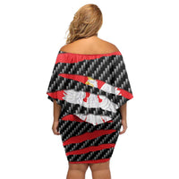 Poland Beast Family Matching Off Shoulder Short Dress and Hawaiian Shirt Ripped Flag Graphic - Wonder Print Shop