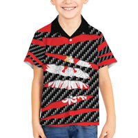 Poland Beast Family Matching Off Shoulder Short Dress and Hawaiian Shirt Ripped Flag Graphic - Wonder Print Shop