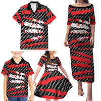 Poland Beast Family Matching Puletasi and Hawaiian Shirt Ripped Flag Graphic - Wonder Print Shop