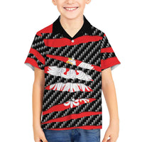 Poland Beast Family Matching Short Sleeve Bodycon Dress and Hawaiian Shirt Ripped Flag Graphic - Wonder Print Shop
