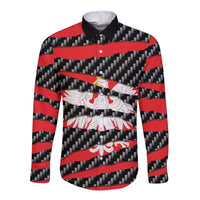 Poland Beast Long Sleeve Button Shirt Ripped Flag Graphic - Wonder Print Shop