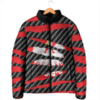 Poland Beast Padded Jacket Ripped Flag Graphic - Wonder Print Shop
