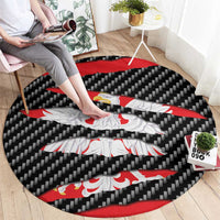 Poland Beast Round Carpet Ripped Flag Graphic - Wonder Print Shop