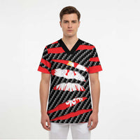 Poland Beast Scrub Top Ripped Flag Graphic - Wonder Print Shop