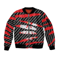 Poland Beast Sleeve Zip Bomber Jacket Ripped Flag Graphic - Wonder Print Shop