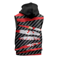 Poland Beast Sleeveless Zip Hoodie Ripped Flag Graphic - Wonder Print Shop