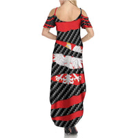 Poland Beast Summer Maxi Dress Ripped Flag Graphic - Wonder Print Shop