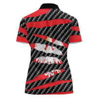 Poland Beast Women Polo Shirt Ripped Flag Graphic - Wonder Print Shop