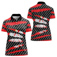 Poland Beast Women Polo Shirt Ripped Flag Graphic - Wonder Print Shop