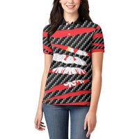Poland Beast Women Polo Shirt Ripped Flag Graphic - Wonder Print Shop