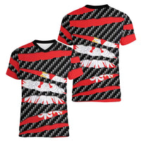 Poland Beast Women V-Neck T-Shirt Ripped Flag Graphic - Wonder Print Shop