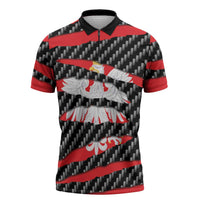Poland Beast Zipper Polo Shirt Ripped Flag Graphic - Wonder Print Shop