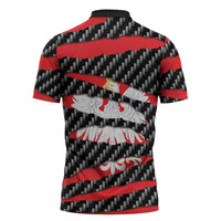 Poland Beast Zipper Polo Shirt Ripped Flag Graphic - Wonder Print Shop