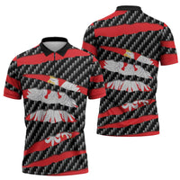 Poland Beast Zipper Polo Shirt Ripped Flag Graphic - Wonder Print Shop