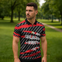 Poland Beast Zipper Polo Shirt Ripped Flag Graphic - Wonder Print Shop
