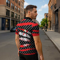 Poland Beast Zipper Polo Shirt Ripped Flag Graphic - Wonder Print Shop