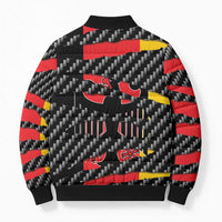 Germany Beast Bomber Puffer Jacket Ripped Flag Graphic - Wonder Print Shop