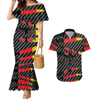 Germany Beast Couples Matching Mermaid Dress and Hawaiian Shirt Ripped Flag Graphic - Wonder Print Shop