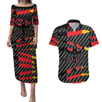 Germany Beast Couples Matching Puletasi and Hawaiian Shirt Ripped Flag Graphic - Wonder Print Shop