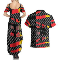 Germany Beast Couples Matching Summer Maxi Dress and Hawaiian Shirt Ripped Flag Graphic - Wonder Print Shop
