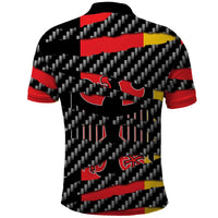Germany Beast Polo Shirt Ripped Flag Graphic - Wonder Print Shop