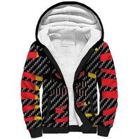 Germany Beast Sherpa Hoodie Ripped Flag Graphic - Wonder Print Shop