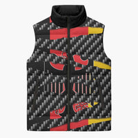 Germany Beast Sleeveless Puffer Jacket Ripped Flag Graphic - Wonder Print Shop