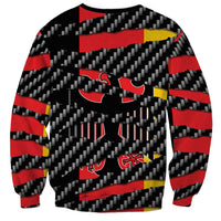 Germany Beast Sweatshirt Ripped Flag Graphic - Wonder Print Shop