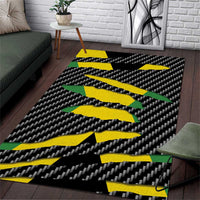 Jamaica Beast Area Rug Ripped Flag Graphic - Wonder Print Shop