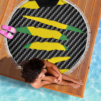 Jamaica Beast Beach Blanket Ripped Flag Graphic - Wonder Print Shop