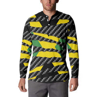 Jamaica Beast Button Sweatshirt Ripped Flag Graphic - Wonder Print Shop