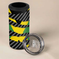 Jamaica Beast 4 in 1 Can Cooler Tumbler Ripped Flag Graphic - Wonder Print Shop