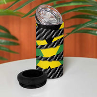 Jamaica Beast 4 in 1 Can Cooler Tumbler Ripped Flag Graphic - Wonder Print Shop