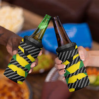 Jamaica Beast 4 in 1 Can Cooler Tumbler Ripped Flag Graphic - Wonder Print Shop