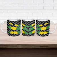 Jamaica Beast Ceramic Mug Ripped Flag Graphic - Wonder Print Shop